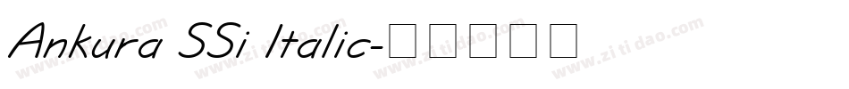 Ankura SSi Italic字体转换